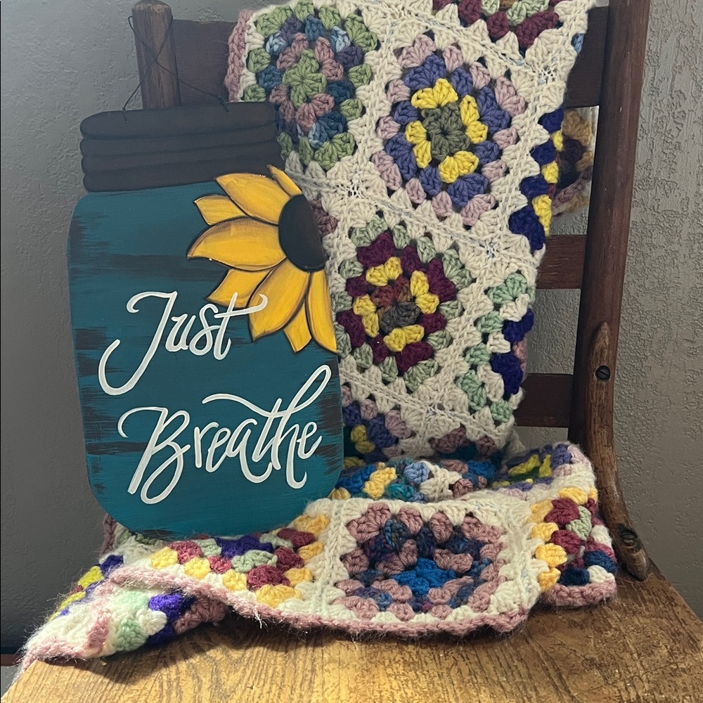 Reversible Handpainted Christmas/Summer sign